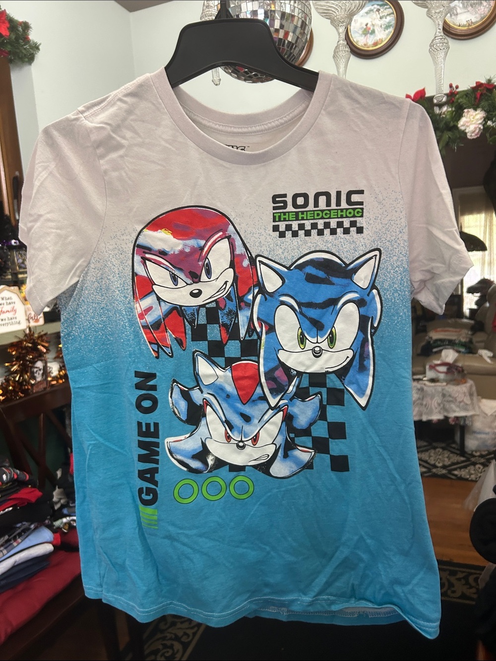 Sonic the Hedgehog Blue Gradient Graphic Tee